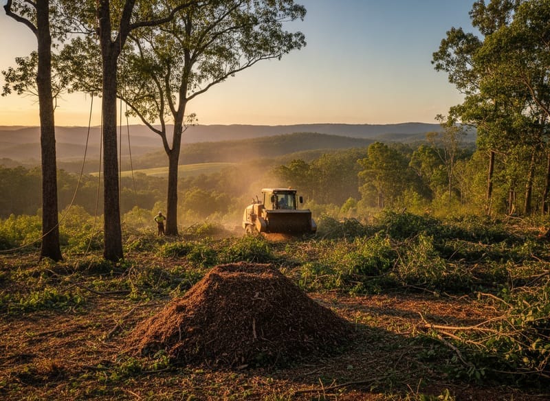 Land Clearing performed by Hills District Arborist in the Hills District