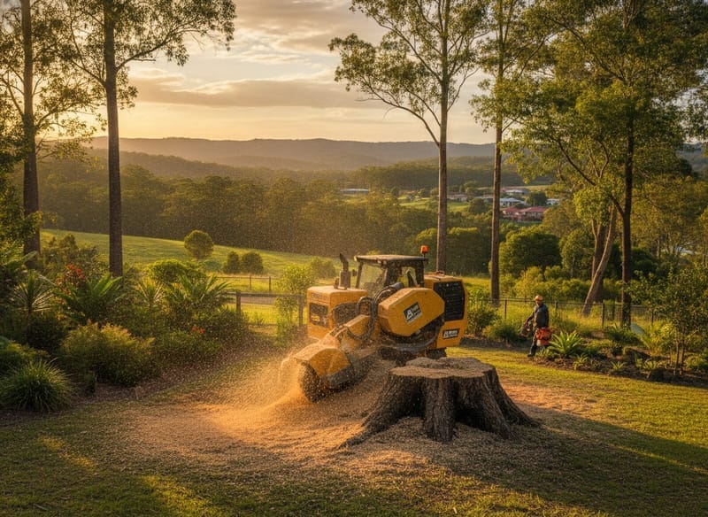 Stump Grinding performed by Hills District Arborist in the Hills District